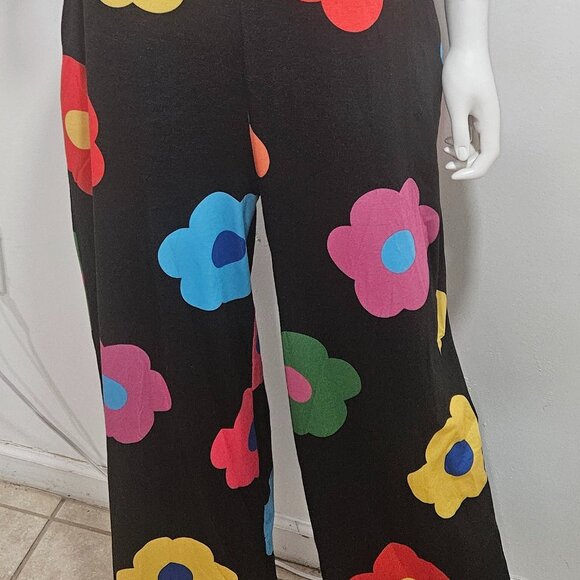 Floral Black Wide Leg Jumpsuit - Picture 3 of 12